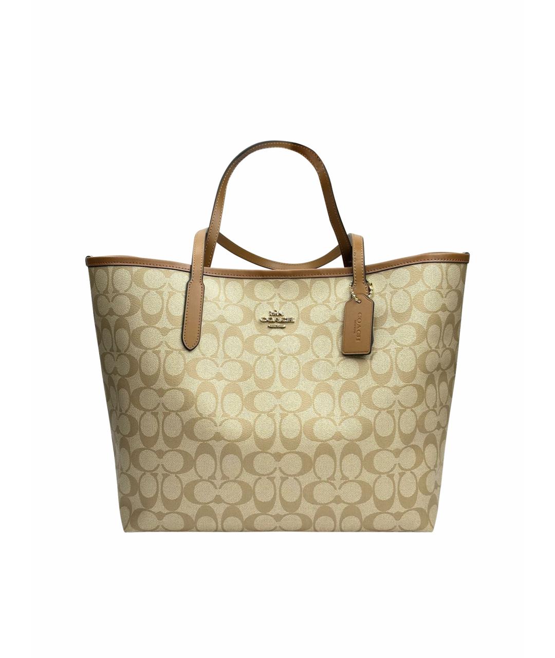 COACH Бежевая сумка тоут, фото 1