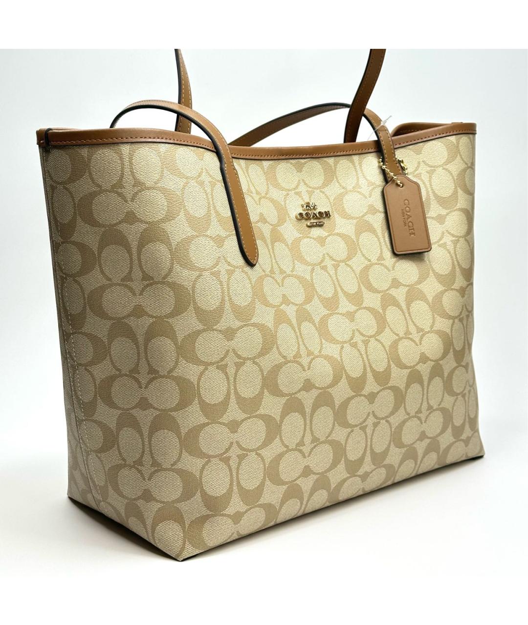COACH Бежевая сумка тоут, фото 2