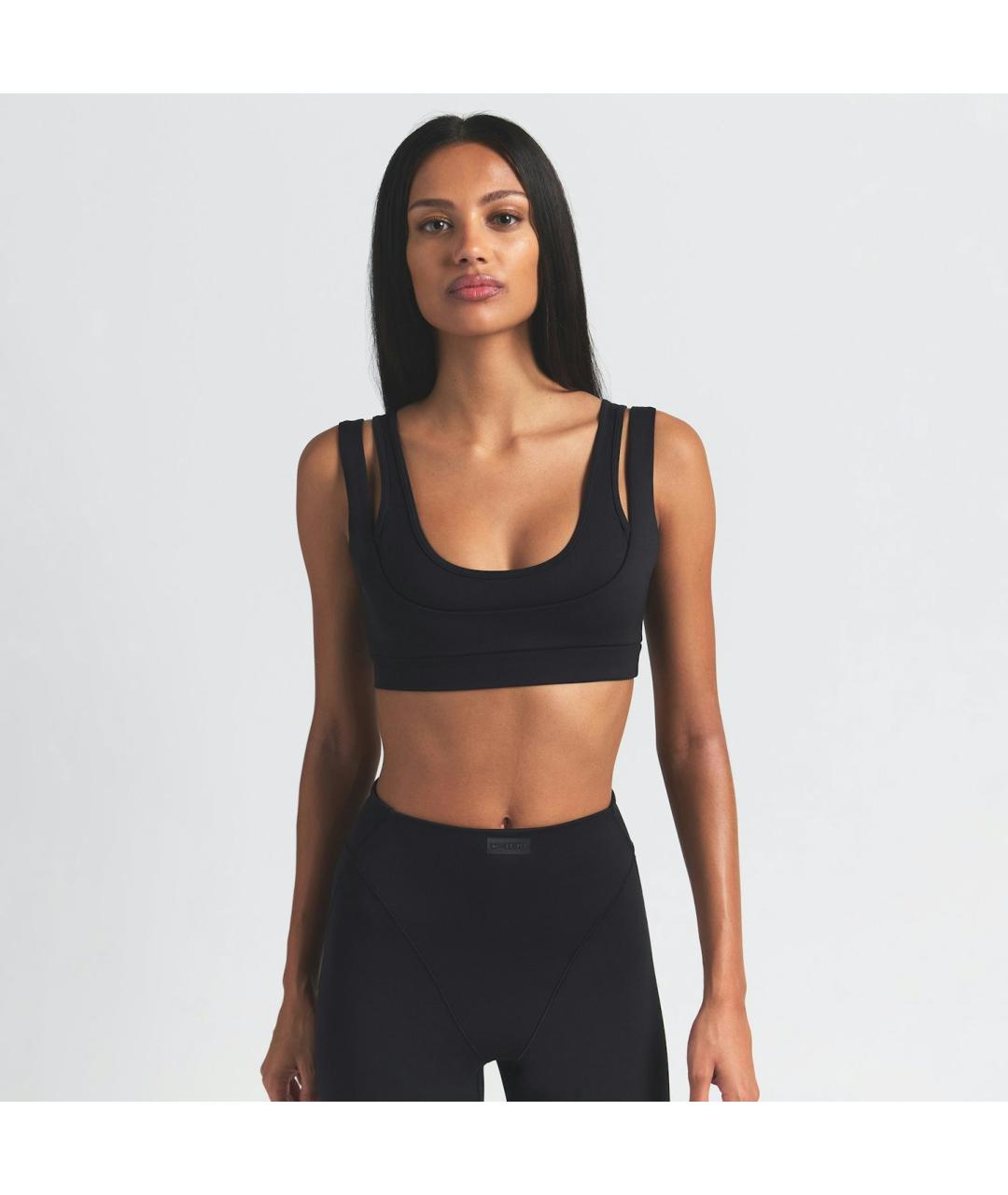 SKIMS Черная полиамидовая майка, фото 2