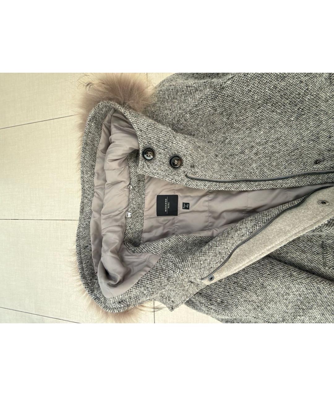 WEEKEND MAX MARA Серое пальто, фото 3