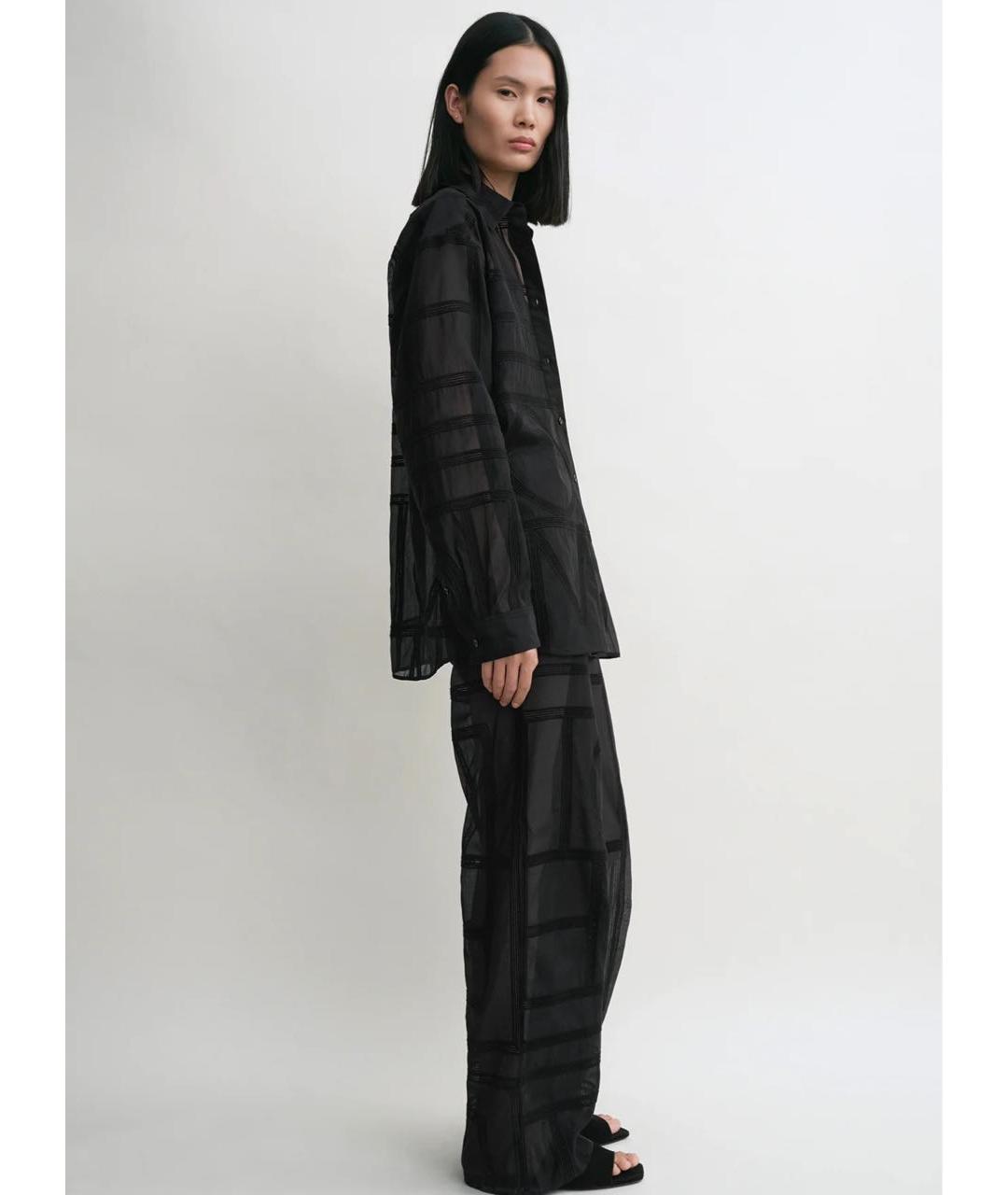 TOTEME Черная шелковая блузы, фото 2