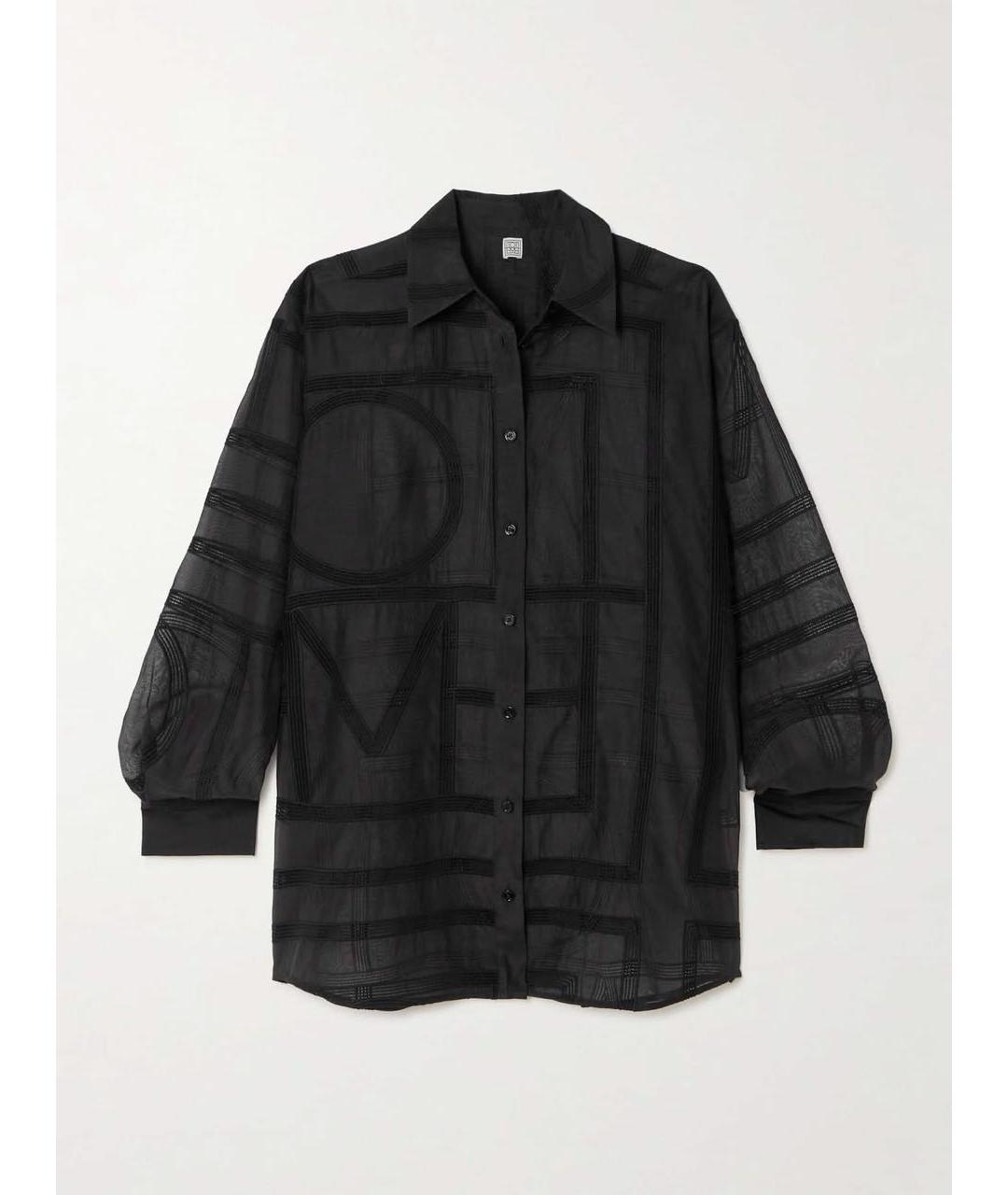 TOTEME Черная шелковая блузы, фото 6