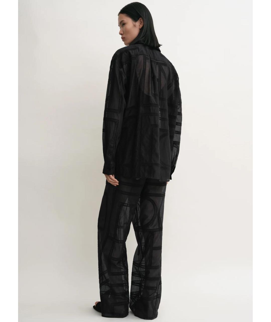 TOTEME Черная шелковая блузы, фото 4