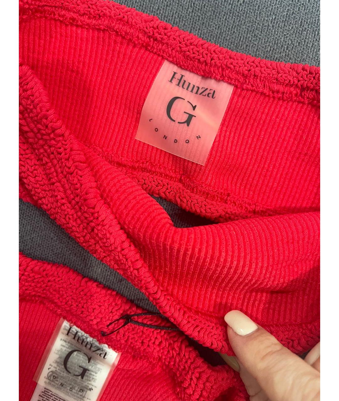 HUNZA G Красный полиамидовый купальник, фото 2