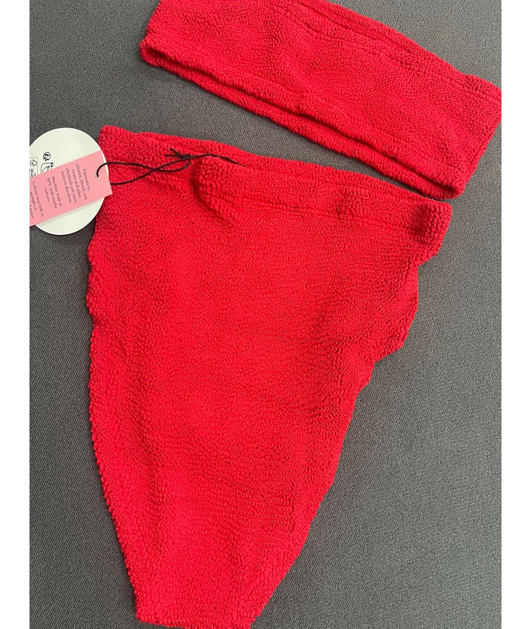 HUNZA G Красный полиамидовый купальник, фото 6