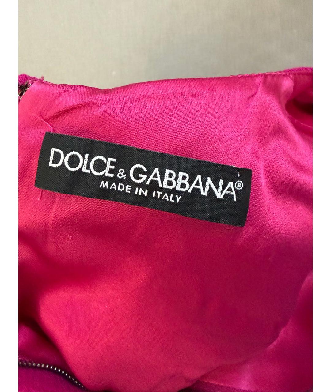 DOLCE&GABBANA Фуксия коктейльное платье, фото 3