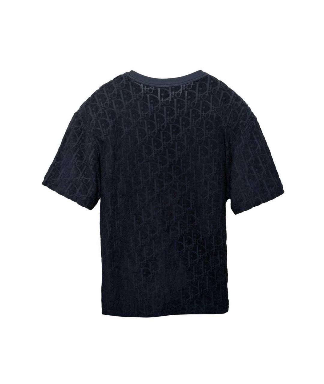 CHRISTIAN DIOR Антрацитовая хлопковая футболка, фото 3