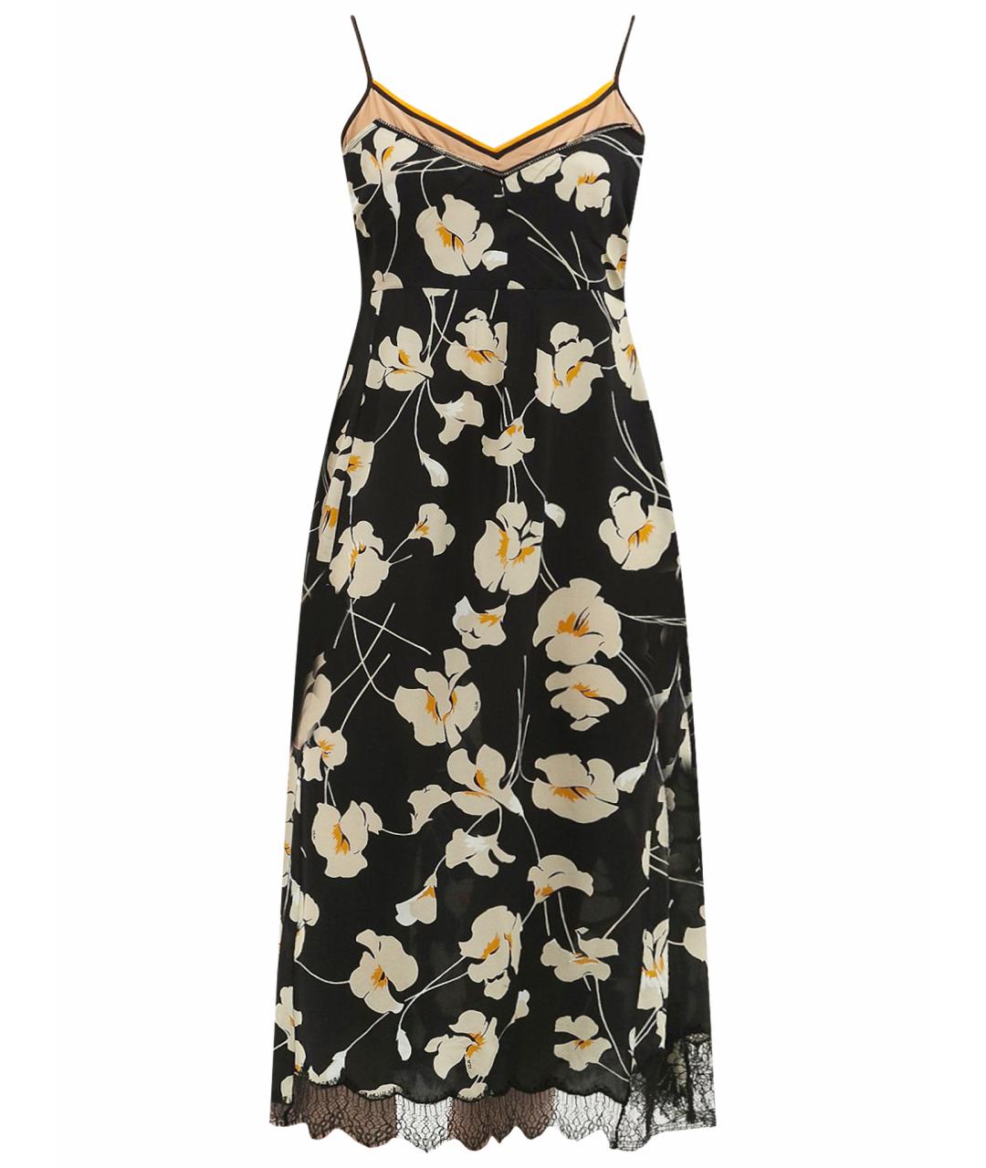 NO. 21 Черное шелковое повседневное платье, фото 1