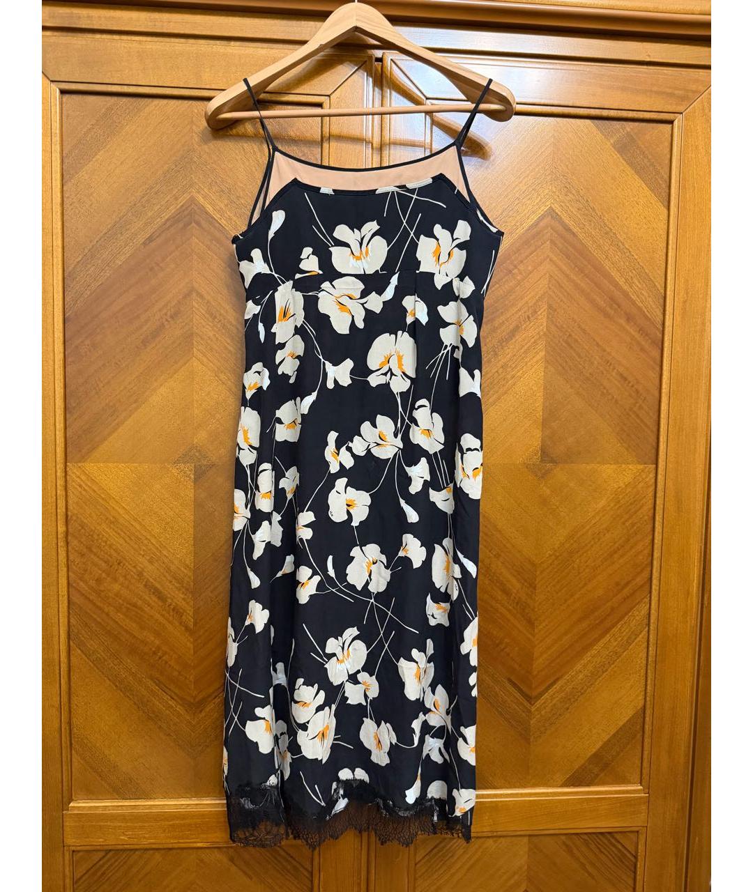 NO. 21 Черное шелковое повседневное платье, фото 2