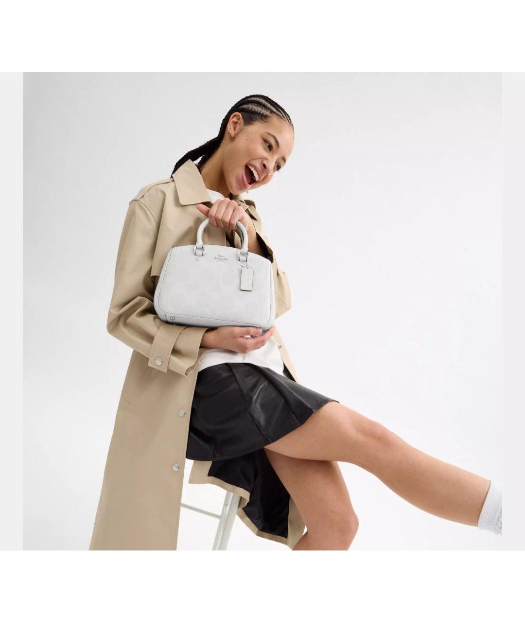 COACH Белая сумка через плечо, фото 8