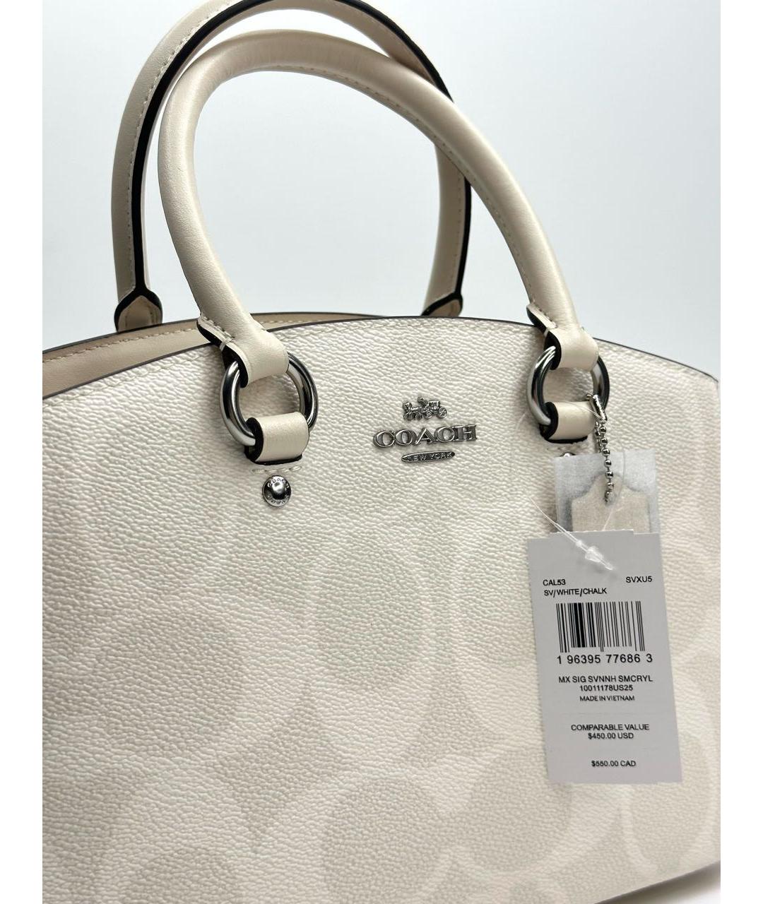 COACH Белая сумка через плечо, фото 6