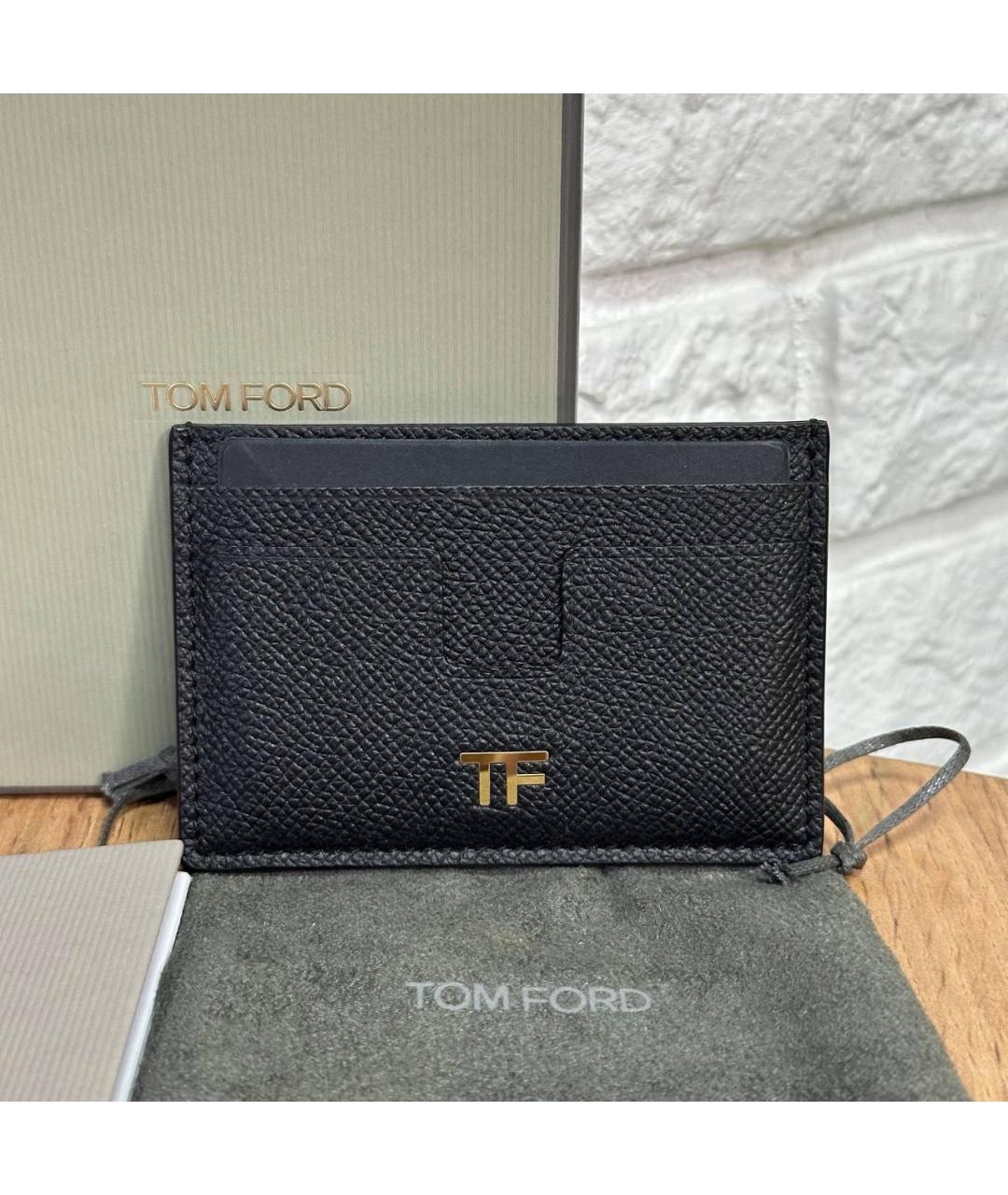 TOM FORD Черный кожаный кардхолдер, фото 2