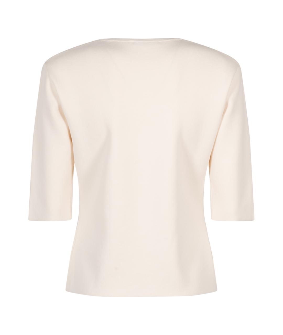 MAX MARA Бежевая вискозная футболка, фото 2