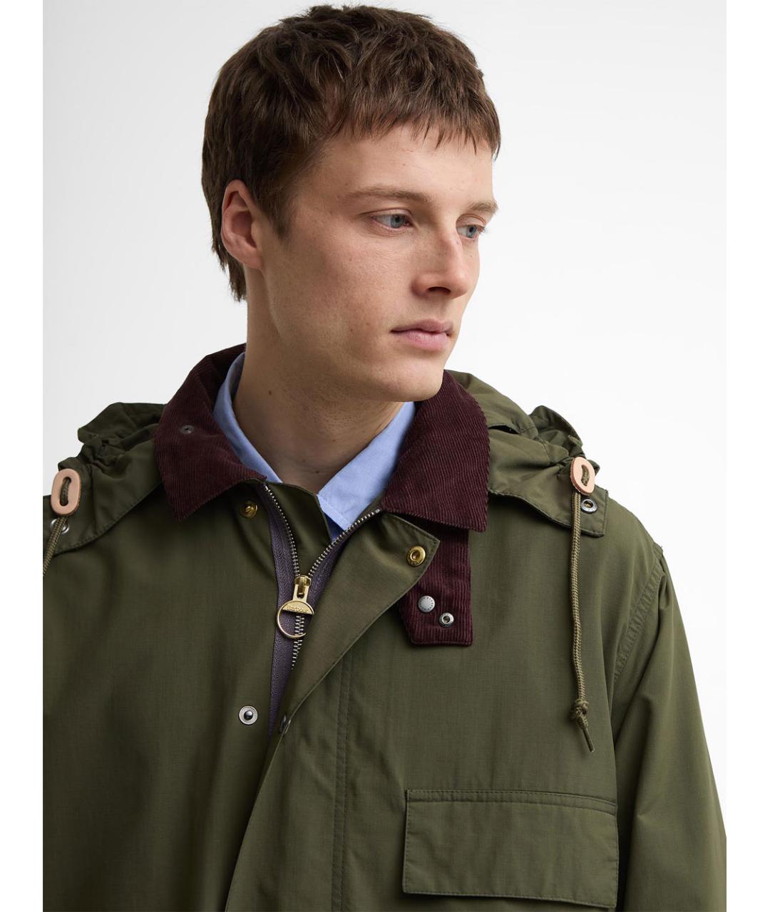 BARBOUR Зеленая полиамидовая парка, фото 4