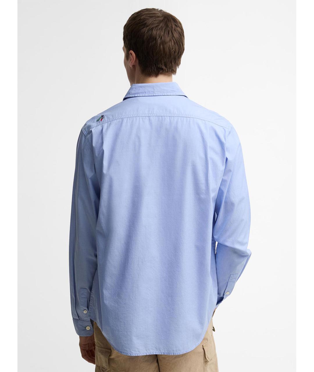 BARBOUR Голубая хлопковая кэжуал рубашка, фото 3
