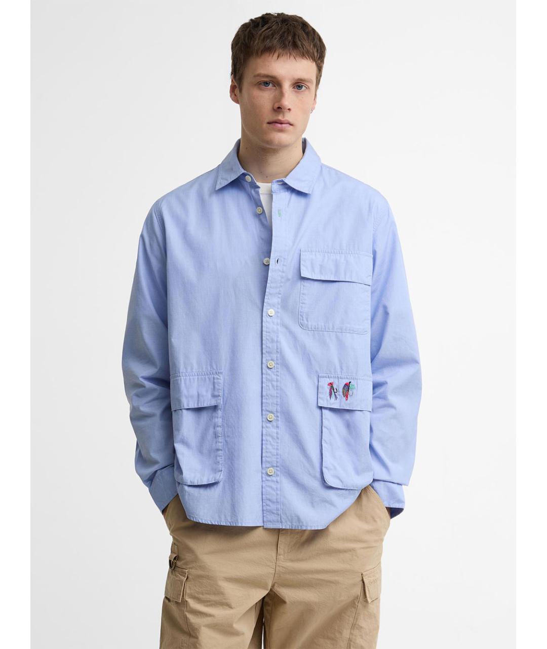 BARBOUR Голубая хлопковая кэжуал рубашка, фото 2