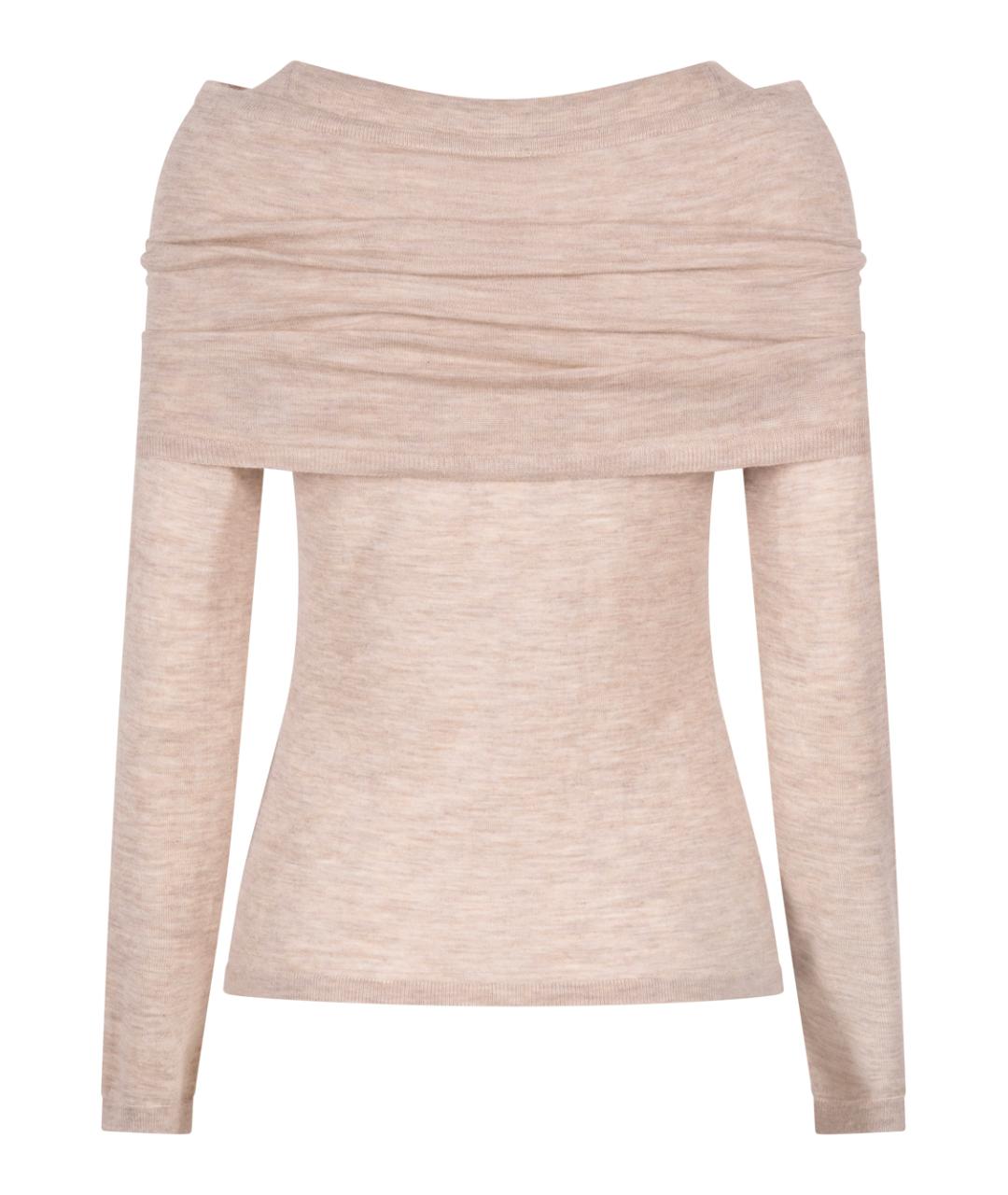 MAX MARA Бежевый кашемировый джемпер / свитер, фото 2