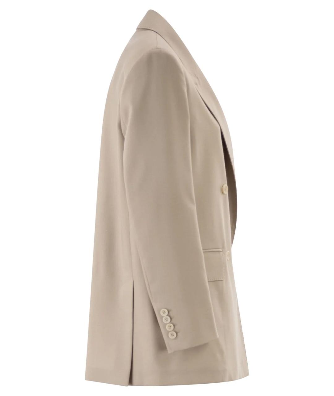 MAX MARA Бежевый шерстяной жакет/пиджак, фото 4