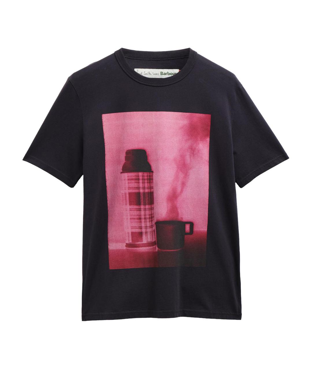 BARBOUR Темно-синяя хлопковая футболка, фото 1