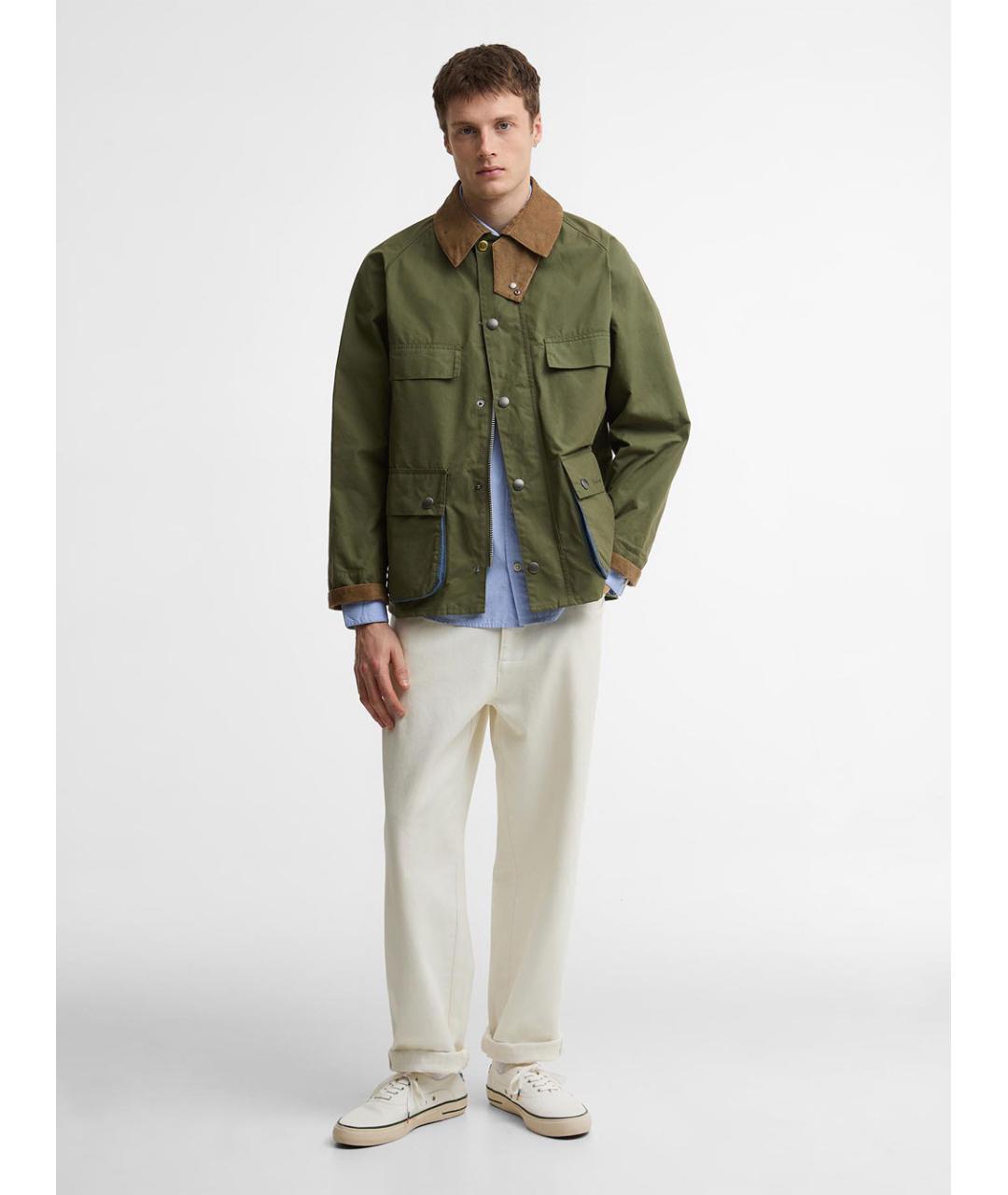 BARBOUR Зеленая хлопковая куртка, фото 8