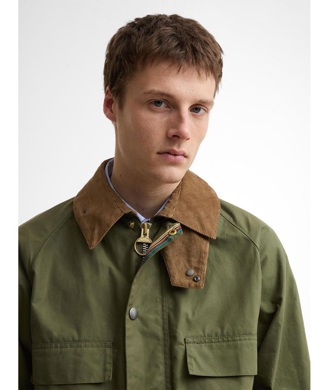 BARBOUR Зеленая хлопковая куртка, фото 4