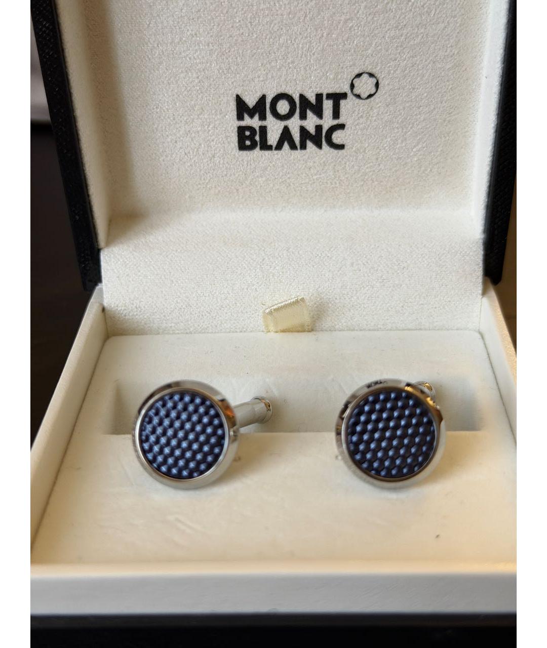 MONTBLANC Серебряные металлические запонки, фото 3