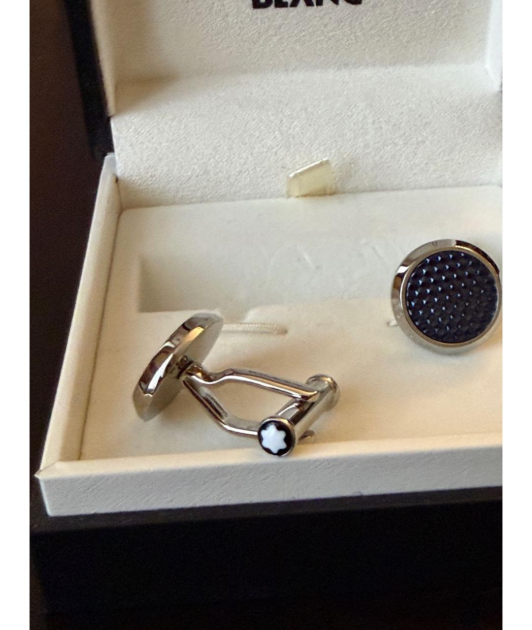 MONTBLANC Серебряные металлические запонки, фото 2