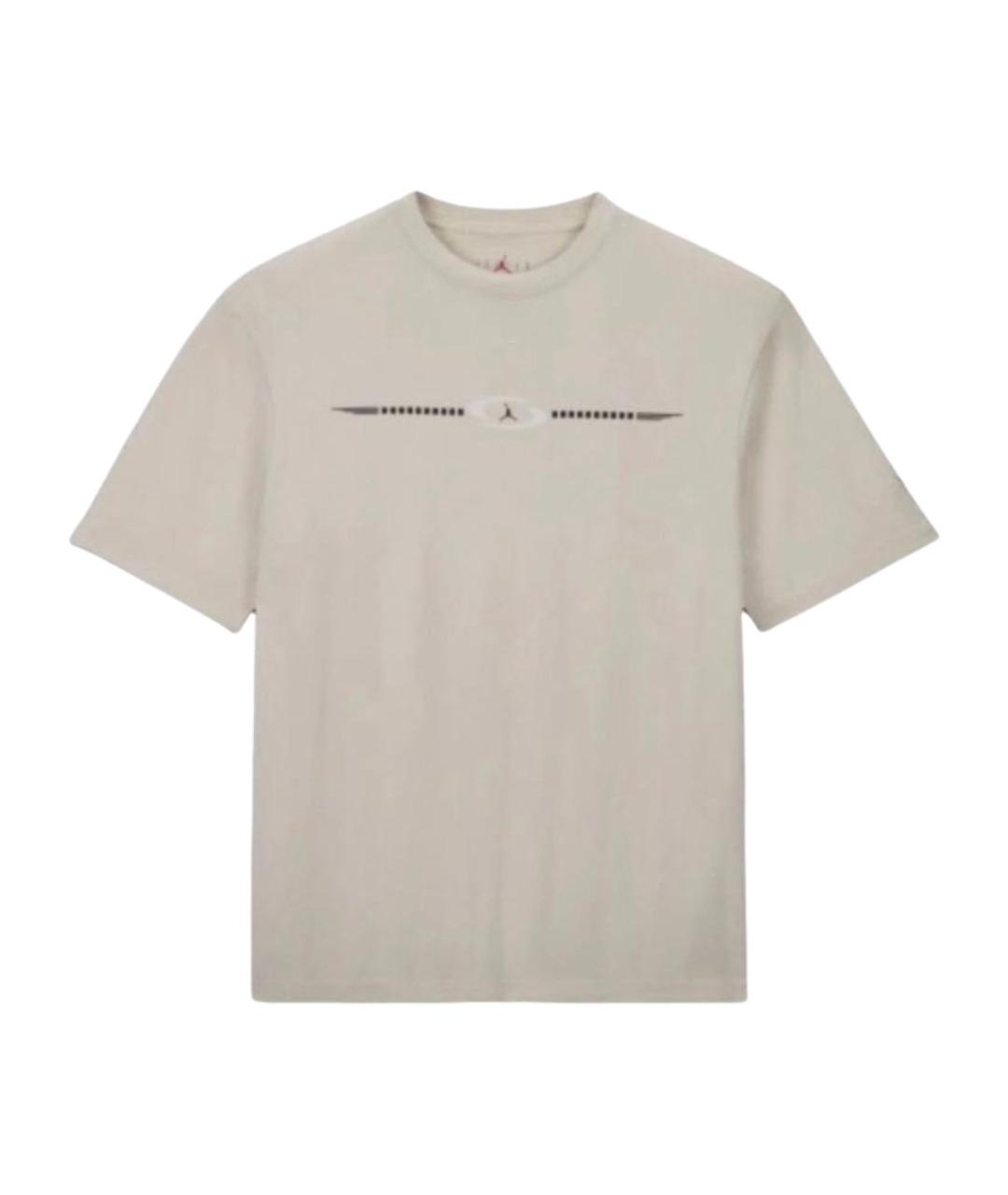 JORDAN Бежевая хлопковая футболка, фото 1