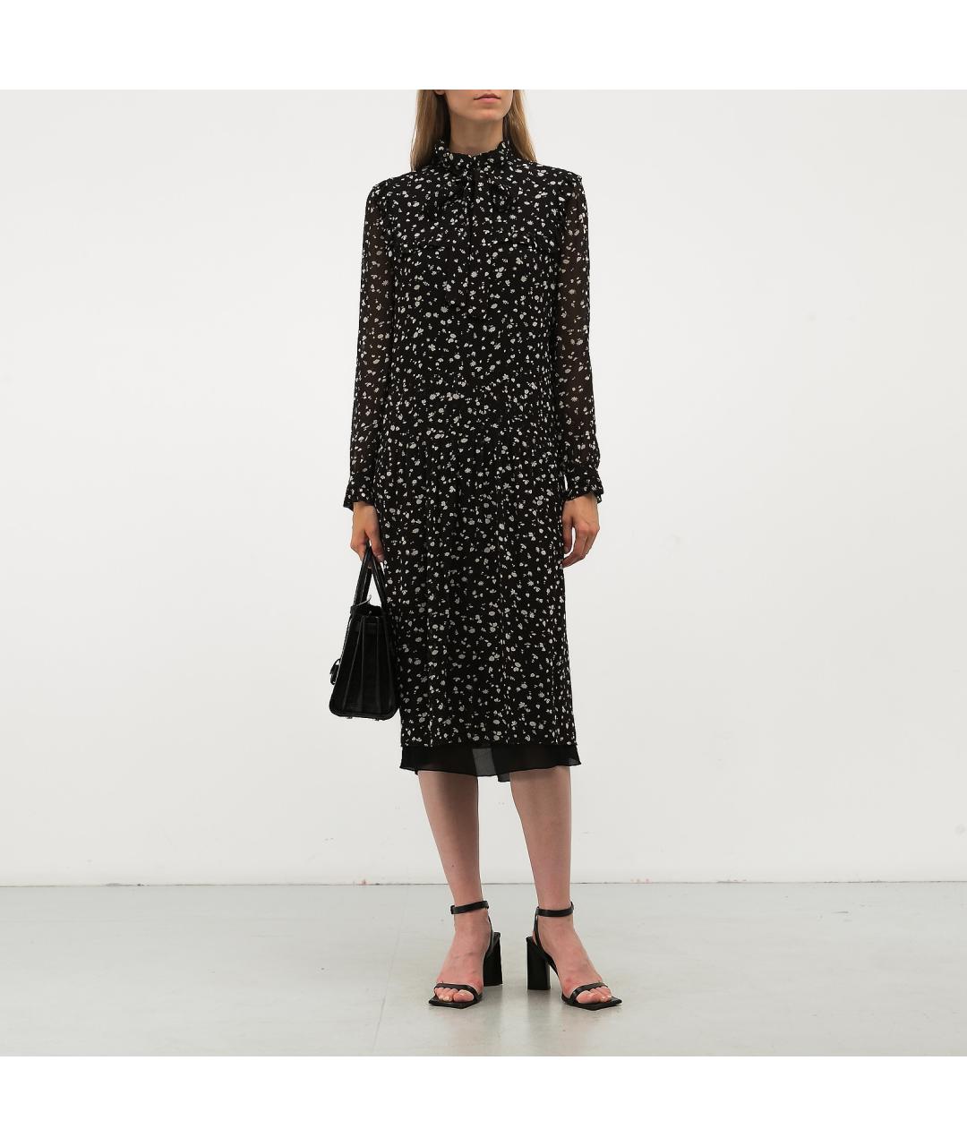 SAINT LAURENT Черное повседневное платье, фото 2