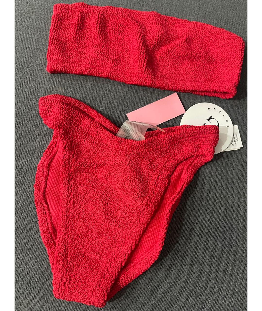 HUNZA G Красный полиамидовый купальник, фото 2