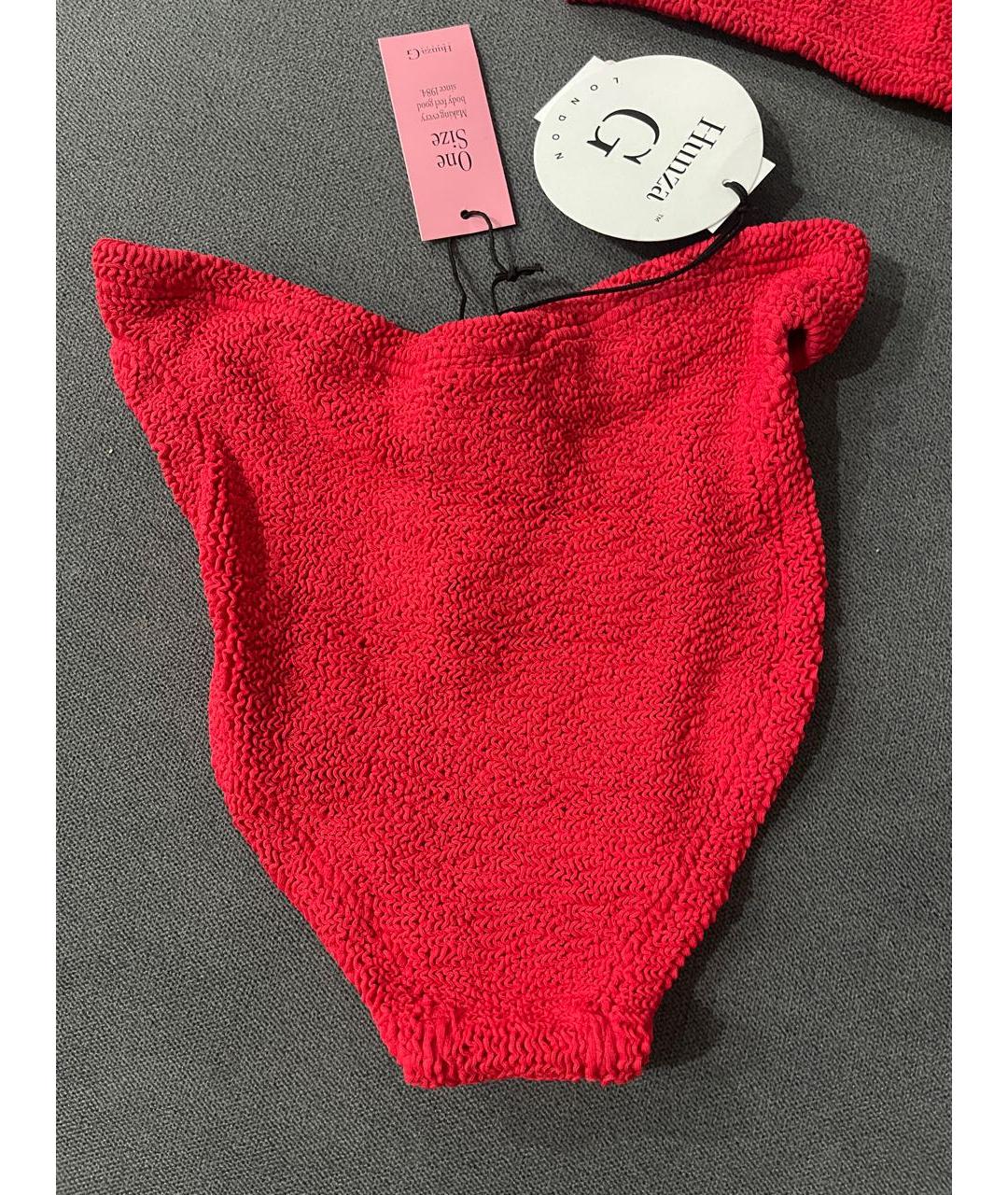 HUNZA G Красный полиамидовый купальник, фото 4