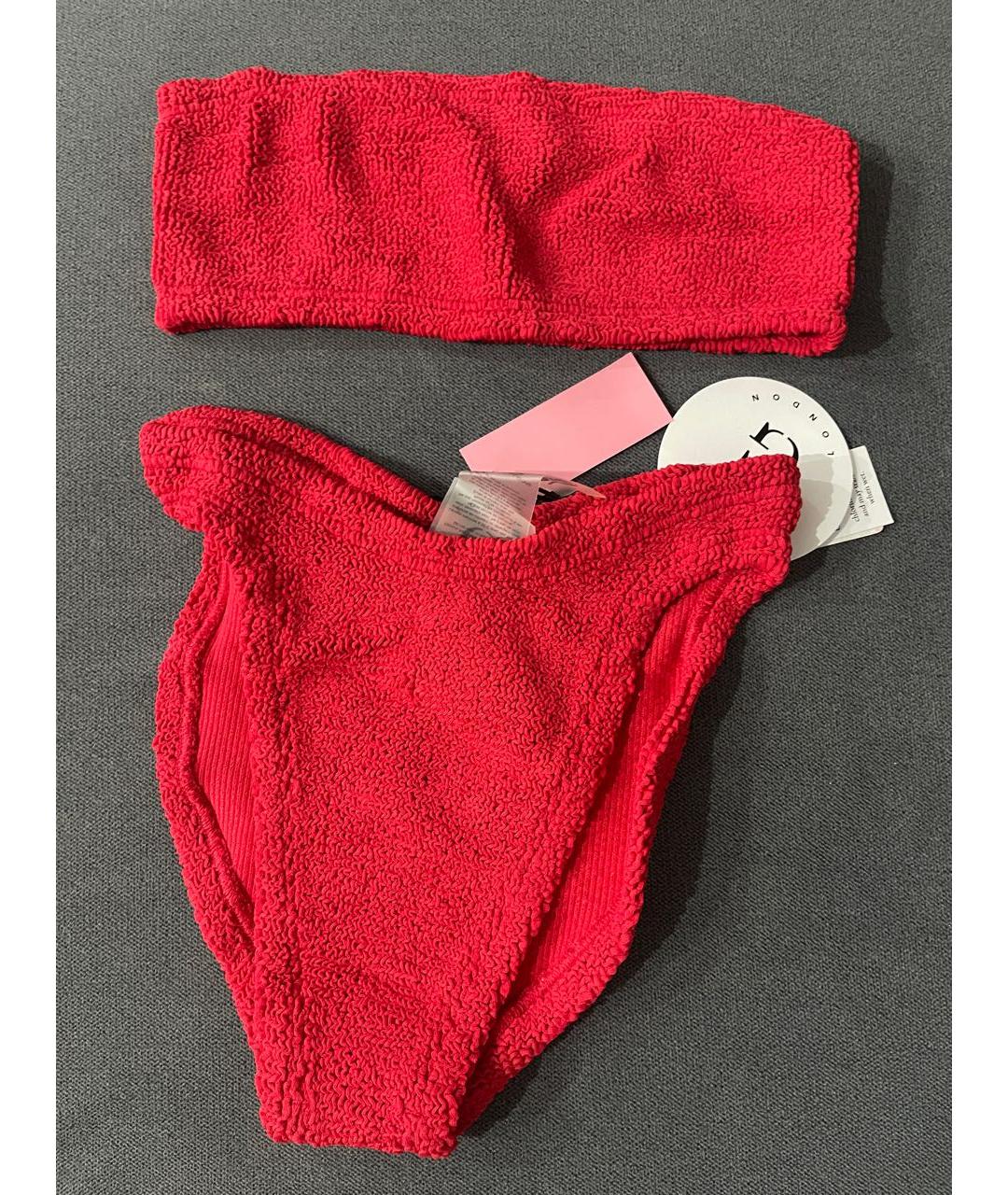 HUNZA G Красный полиамидовый купальник, фото 8