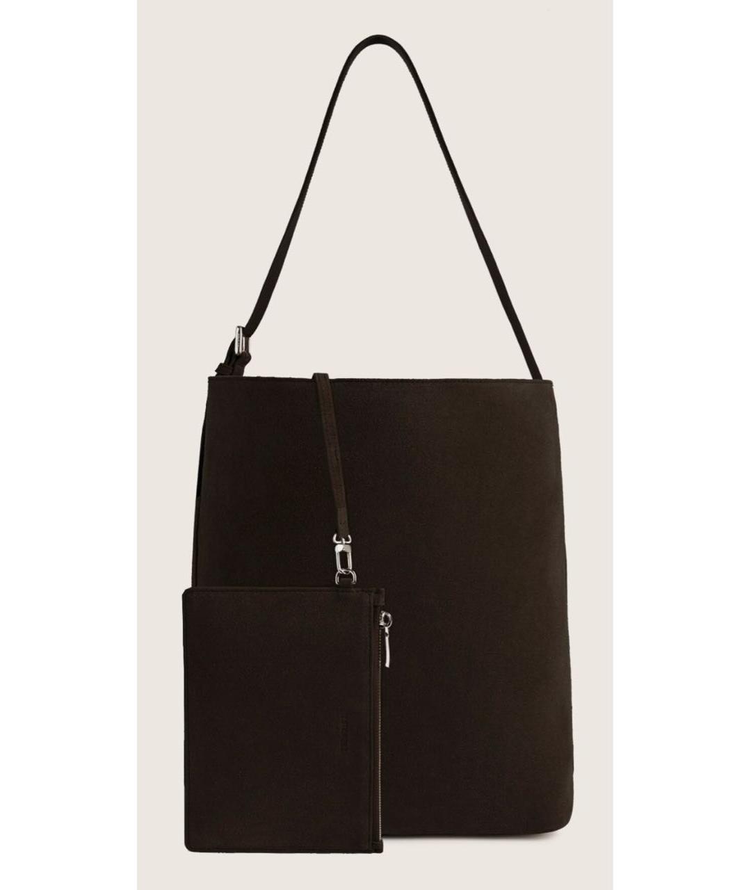 12 STOREEZ Коричневая замшевая сумка через плечо, фото 3