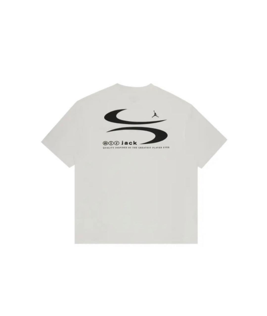 JORDAN Белая хлопковая футболка, фото 2