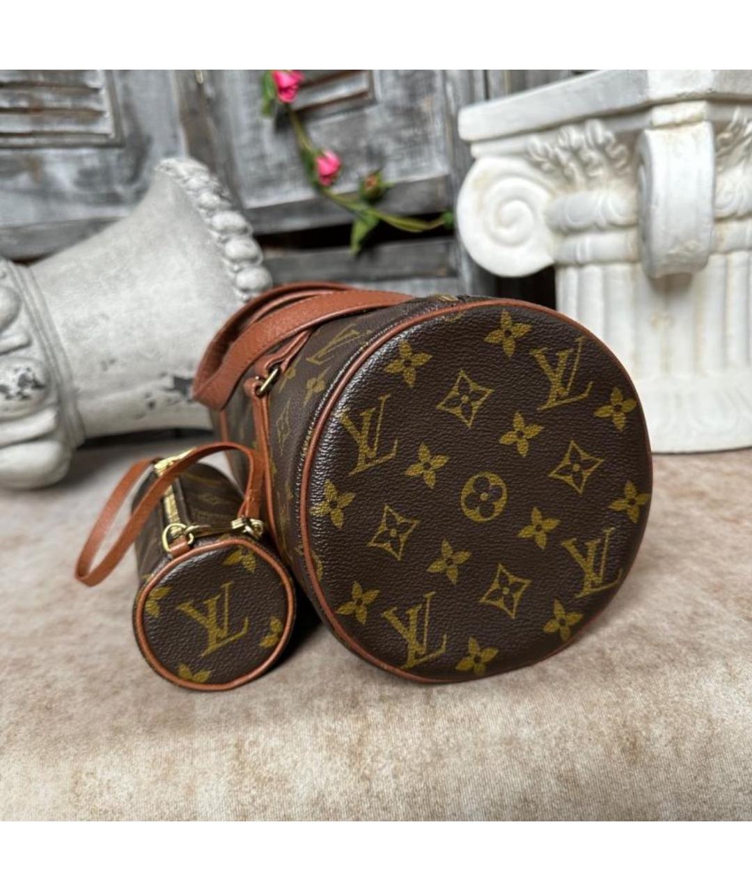LOUIS VUITTON Коричневая сумка с короткими ручками, фото 5