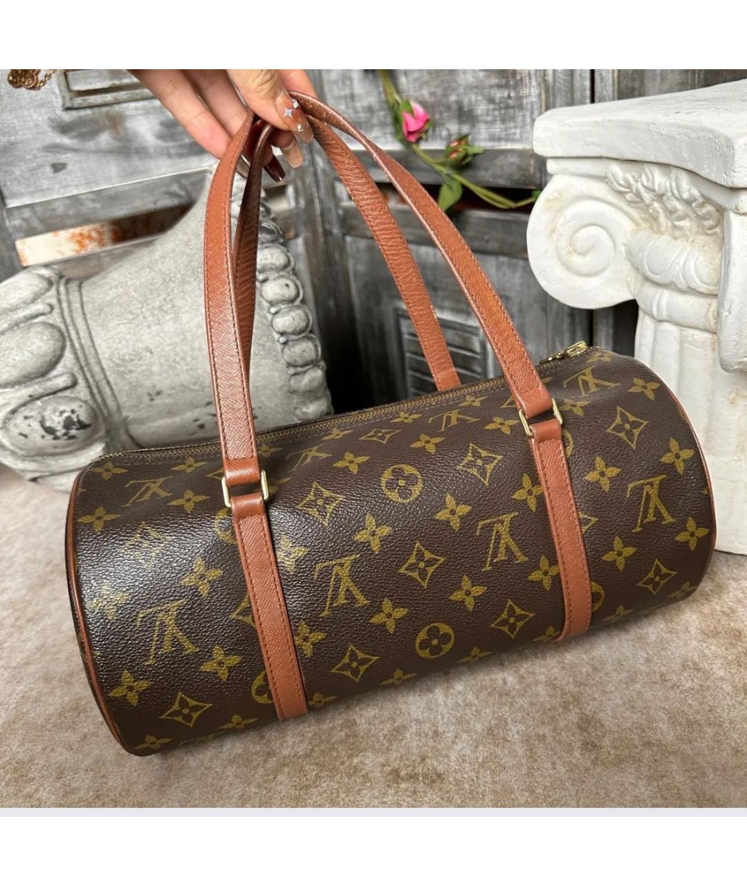 LOUIS VUITTON Коричневая сумка с короткими ручками, фото 3