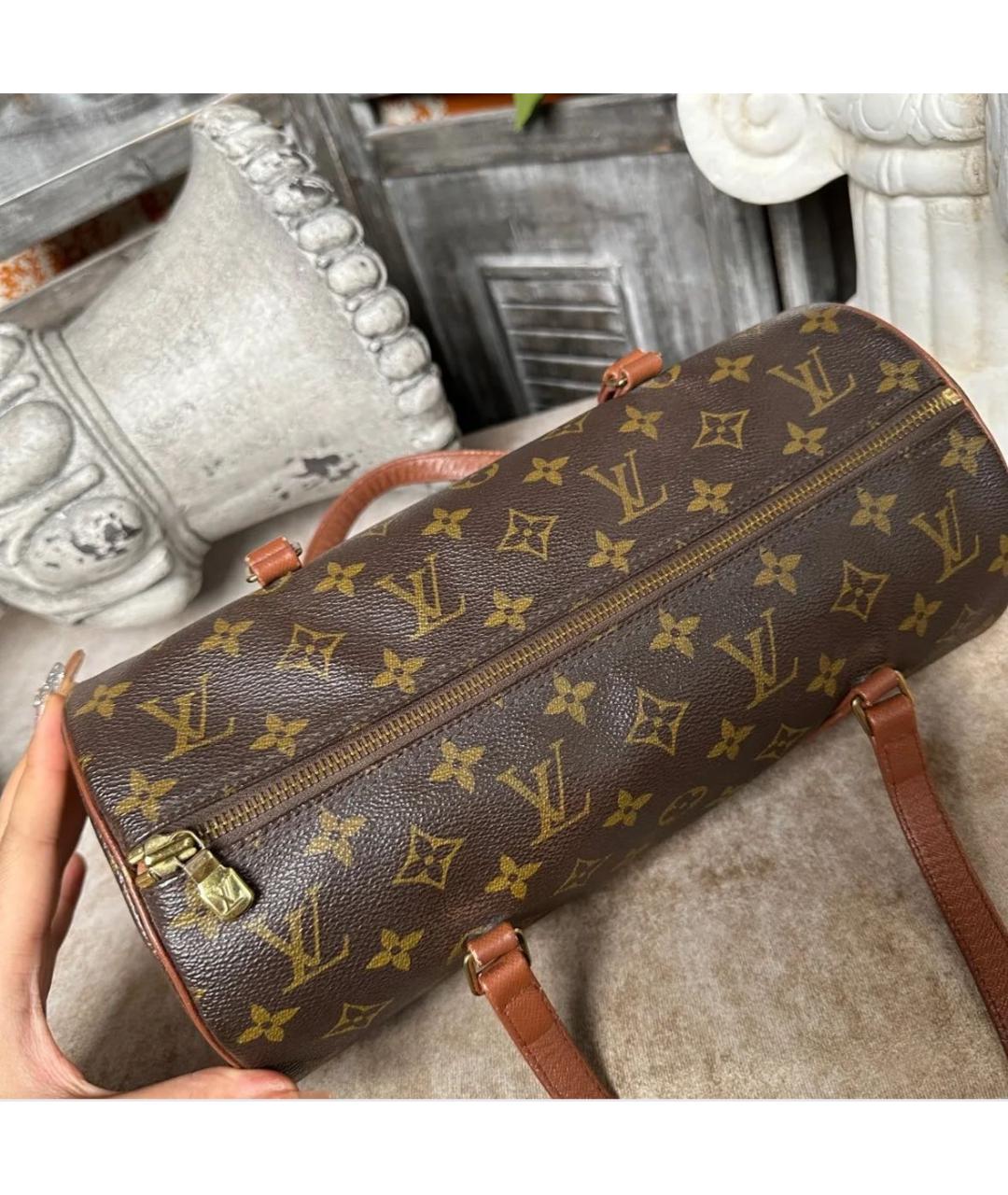 LOUIS VUITTON Коричневая сумка с короткими ручками, фото 7