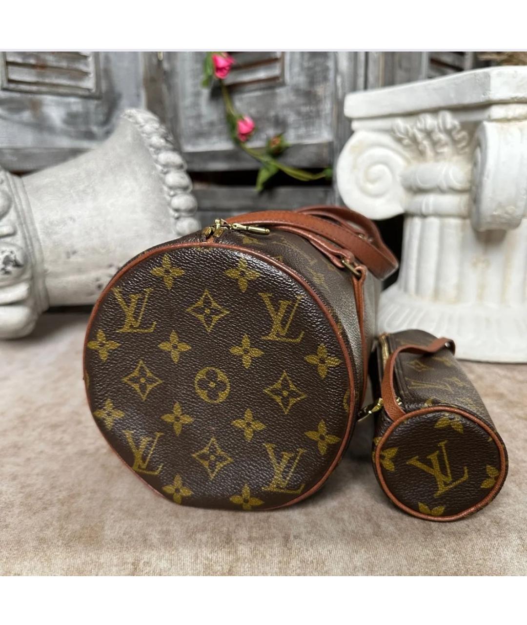 LOUIS VUITTON Коричневая сумка с короткими ручками, фото 4