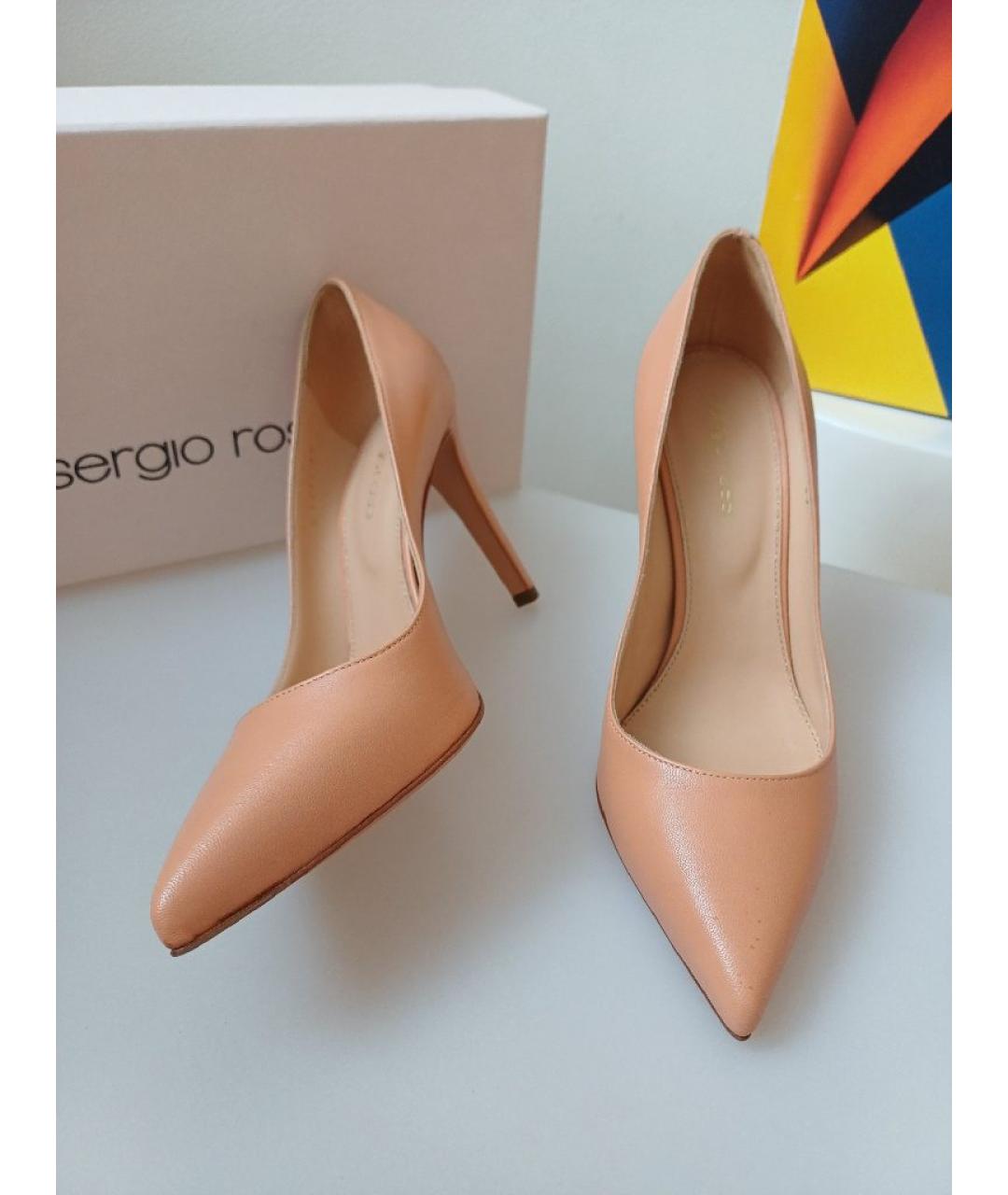 SERGIO ROSSI Коричневые кожаные туфли, фото 3