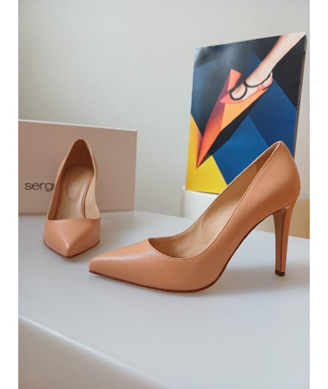 SERGIO ROSSI Коричневые кожаные туфли, фото 5