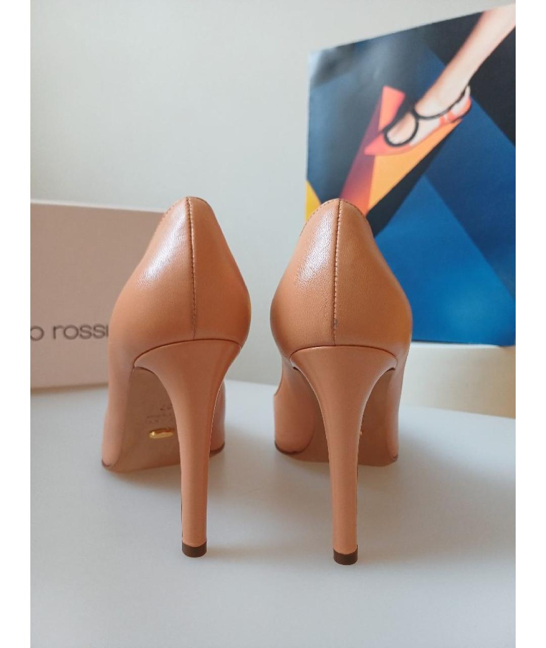 SERGIO ROSSI Коричневые кожаные туфли, фото 8