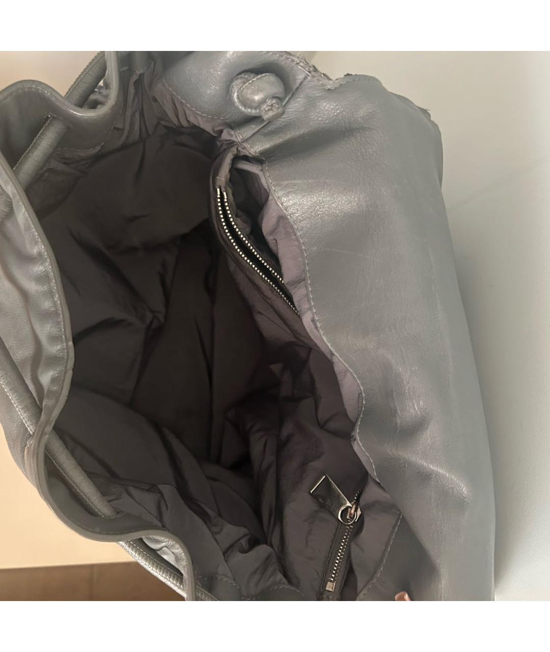 BOTTEGA VENETA Серый кожаный рюкзак, фото 4