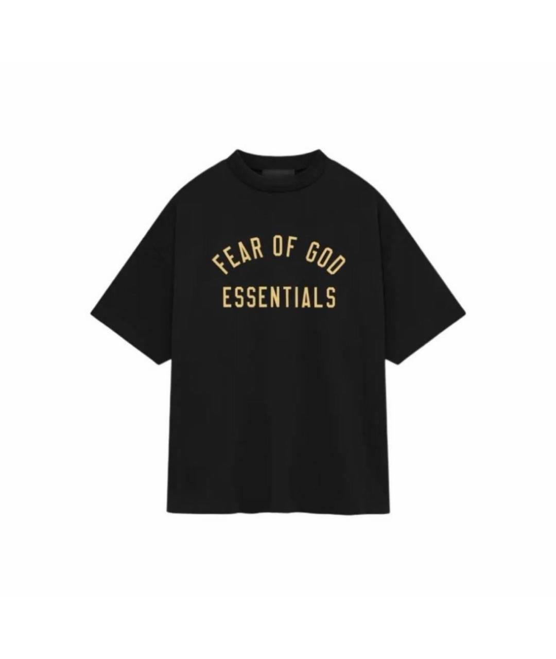 FEAR OF GOD Черная хлопковая футболка, фото 3