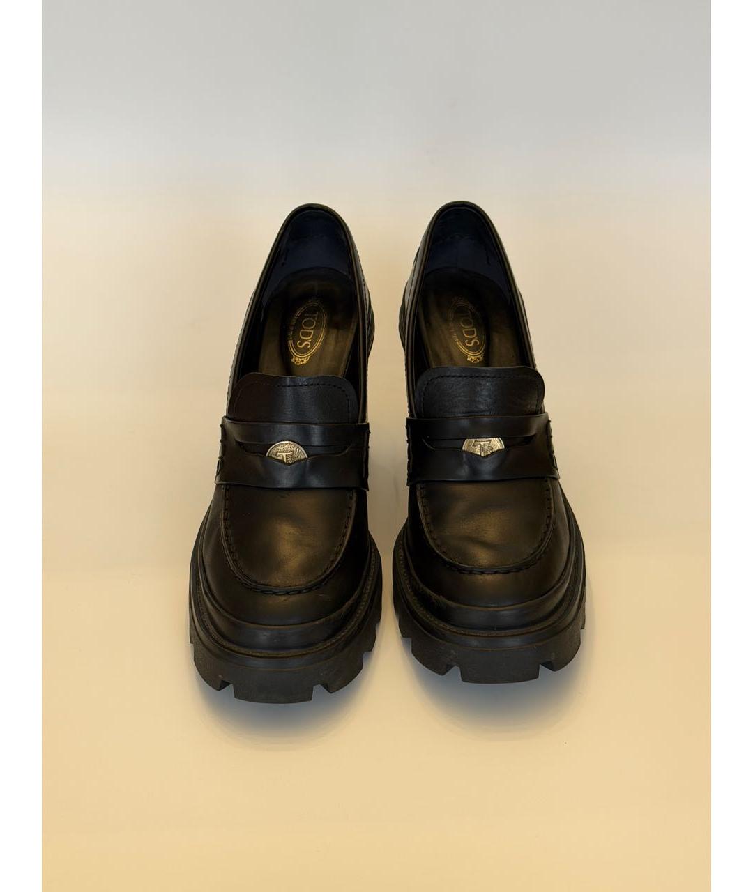 TOD'S Черные кожаные туфли, фото 2