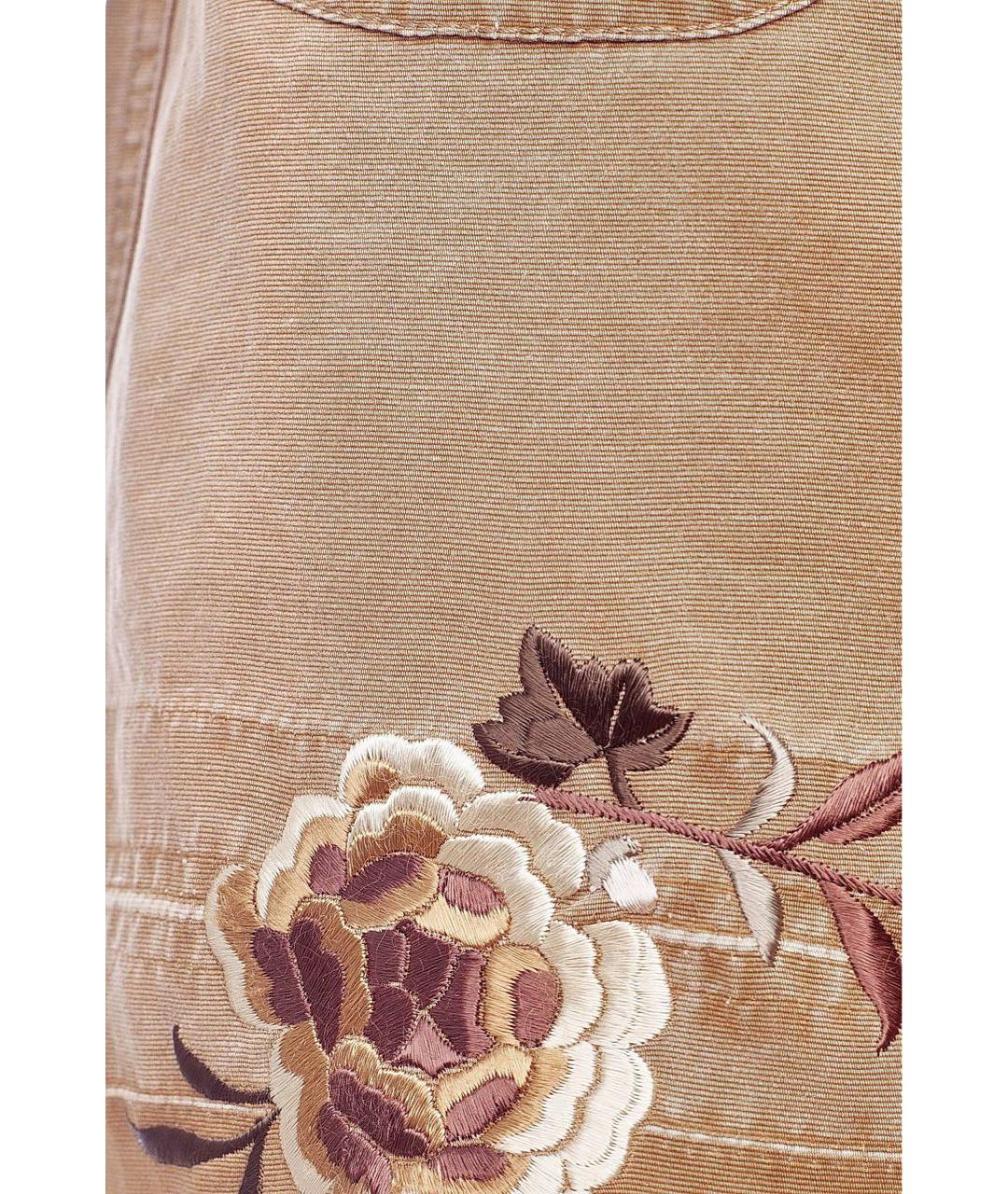 JOHN GALLIANO Бежевая хлопковая юбка мини, фото 4