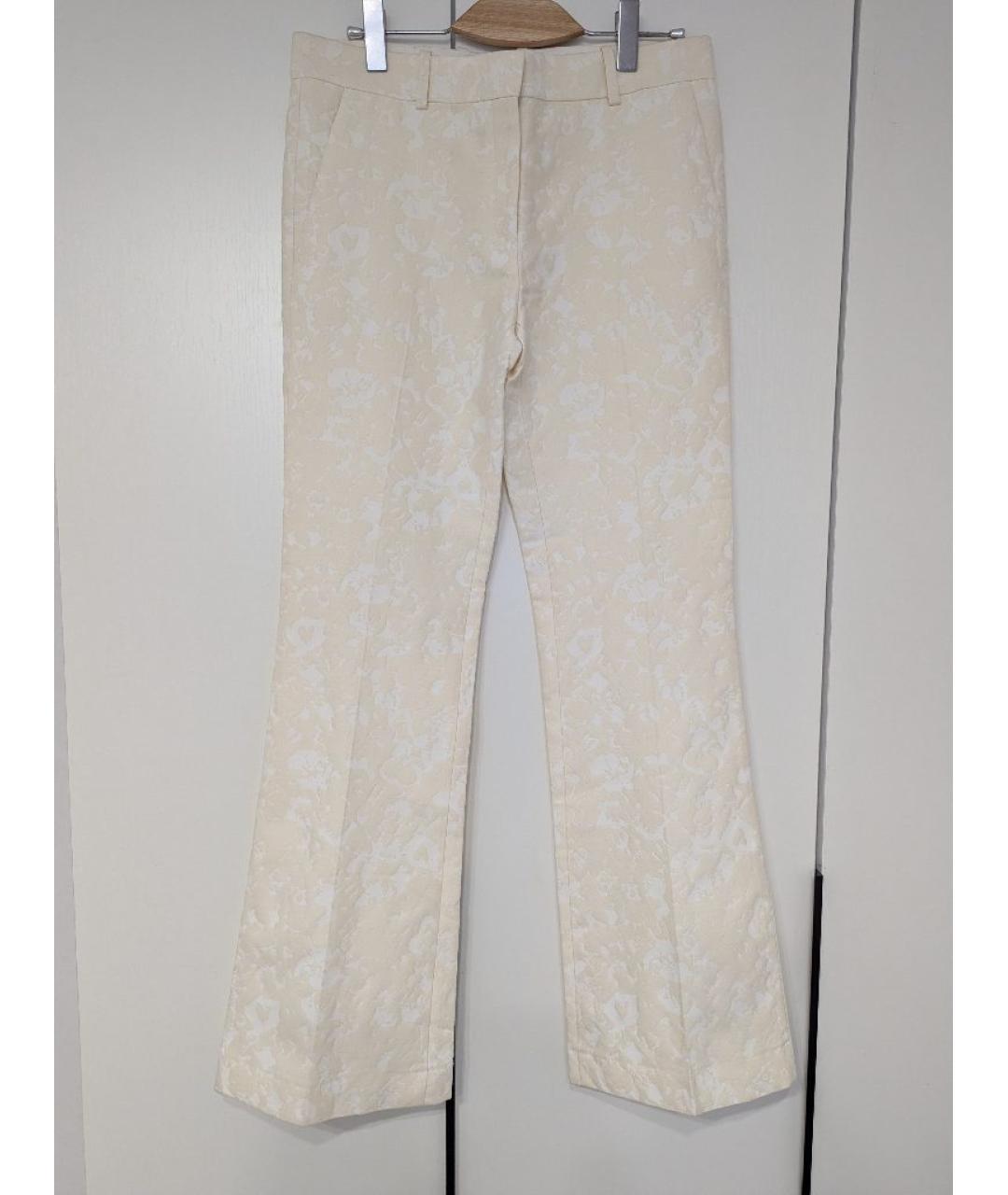 CELINE Бежевые прямые брюки, фото 8