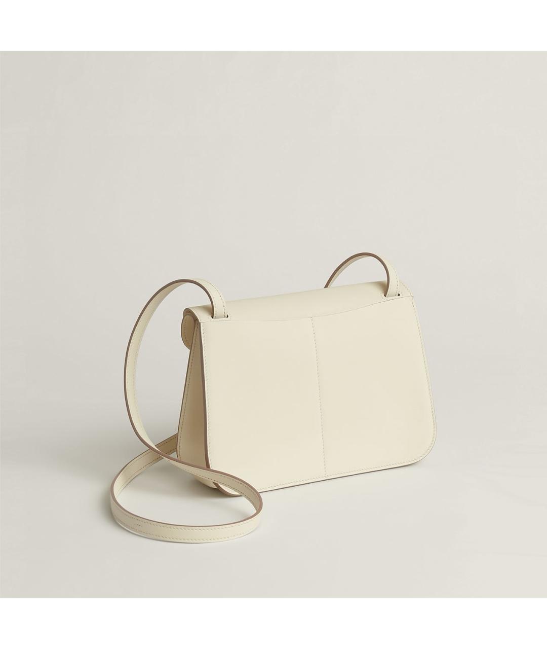 HERMES Бежевая кожаная сумка через плечо, фото 4