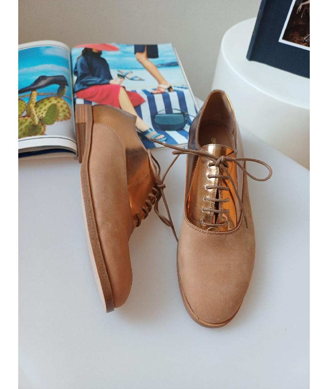 SERGIO ROSSI Коричневые кожаные туфли, фото 5