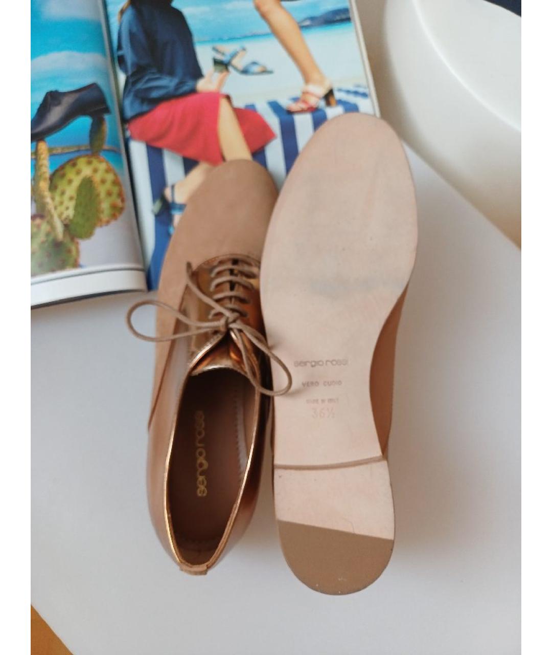 SERGIO ROSSI Коричневые кожаные туфли, фото 9