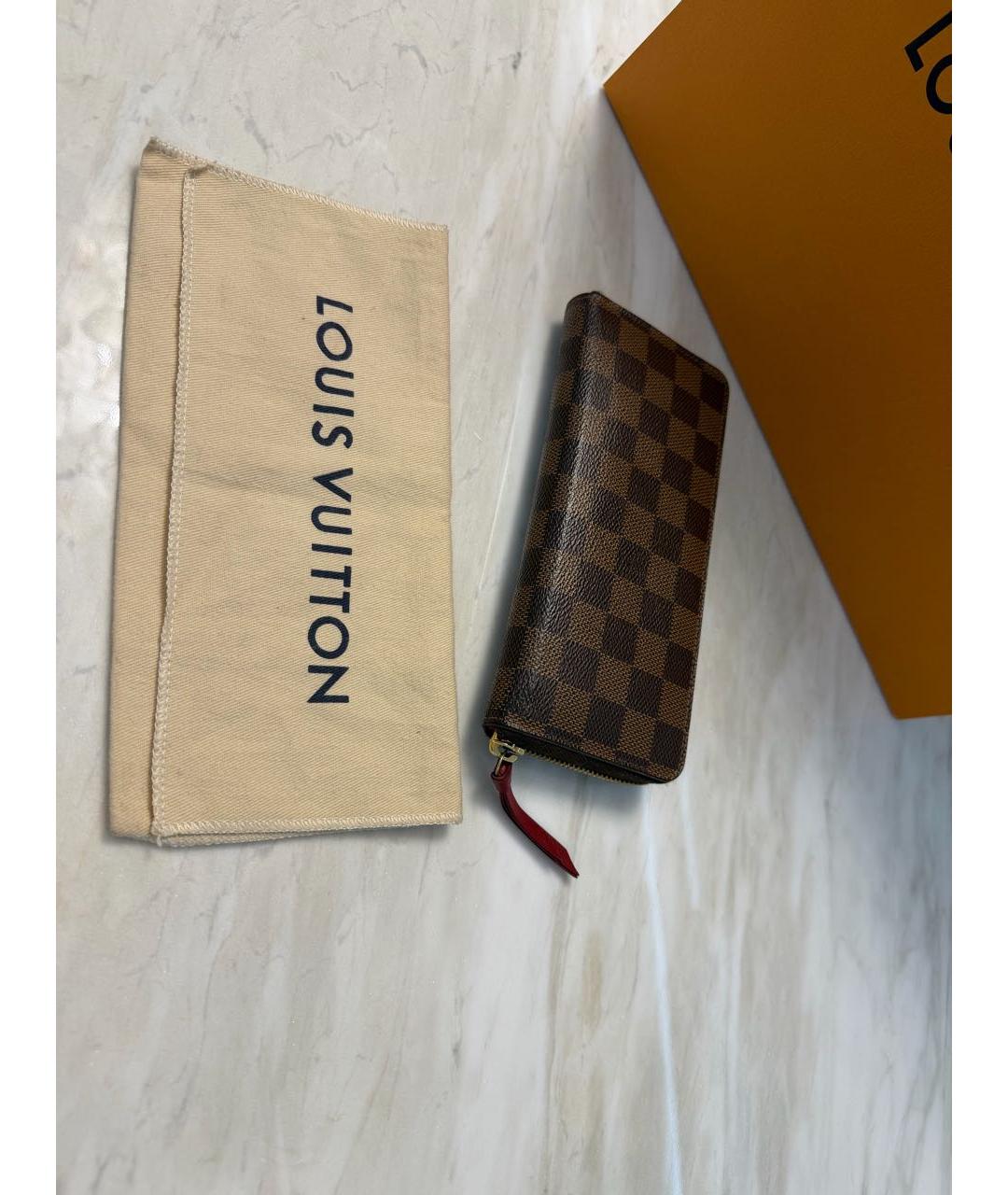 LOUIS VUITTON Коричневый кошелек из искусственной кожи, фото 3